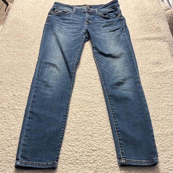 Judy Blue Skinny Blue Jeans with Lived-In Look - Picture 1 of 5
